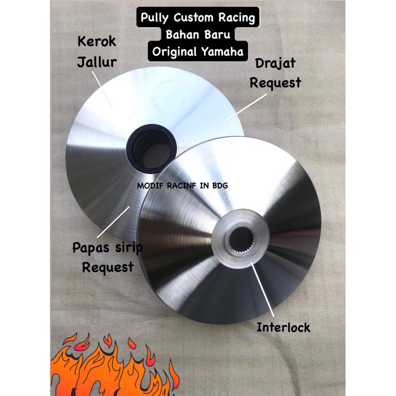 Pully custom Yamaha Mio Sporty,Mio Smile,Mio m3 , mio s/z mio gear , Fino 125