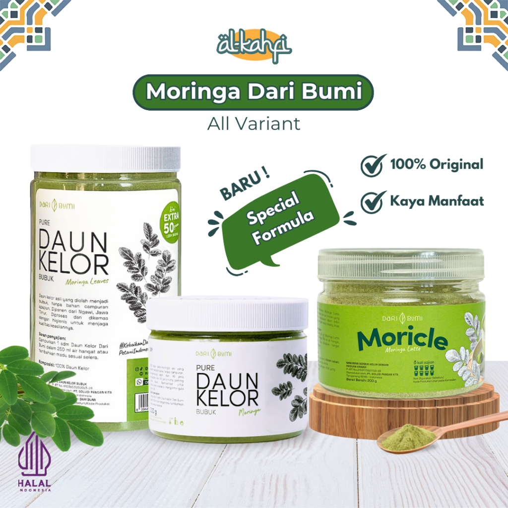 

Bubuk Daun Kelor Dari Bumi - Moringa Asli Serbuk Kelor Powder Herbal Original