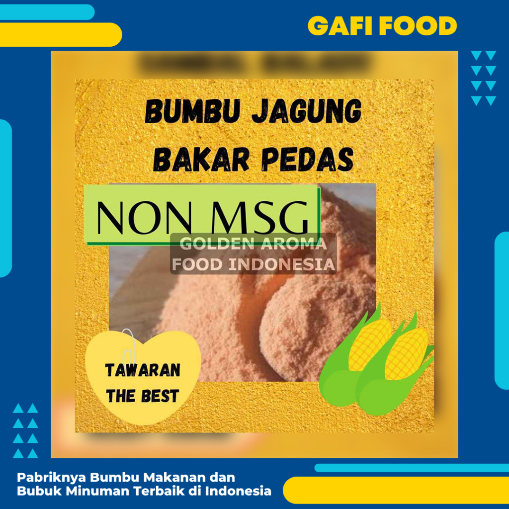 

BUMBU TABUR JAGUNG BAKAR PEDAS NON MSG 1 KG FOOD GRADE 1Kg Bubuk Bumbu Singkong Kerupuk Popcorn