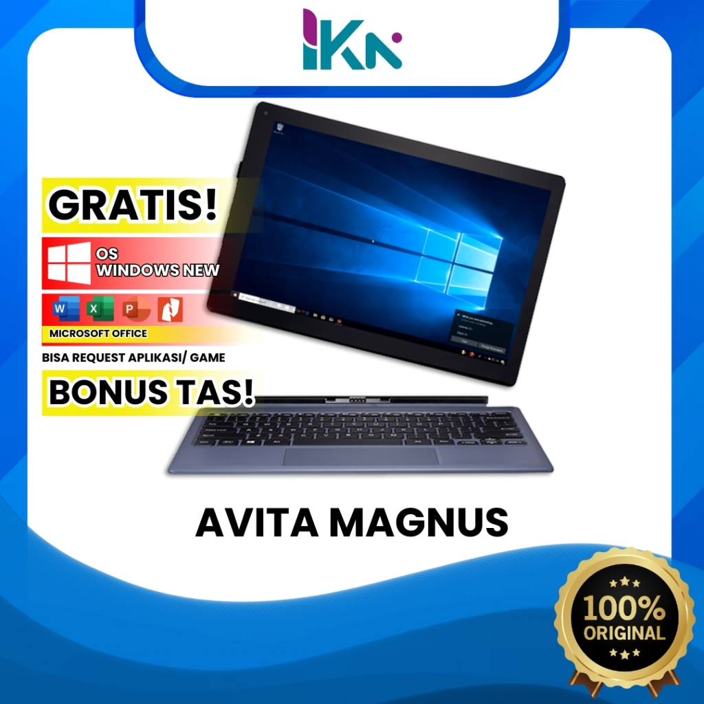 AVITA MAGNUS LAPTOP BISA JADI TABLET  LAYAR TOUCHSCREEN RAM BESAR TERMURAH BERGARANSI