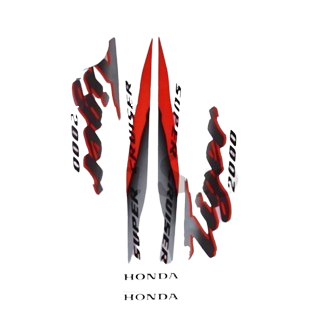 Striping Sticker Tiger 2000 Merah Silver Motor Stiker Sticker Striping Standart Ori Tiger 2000