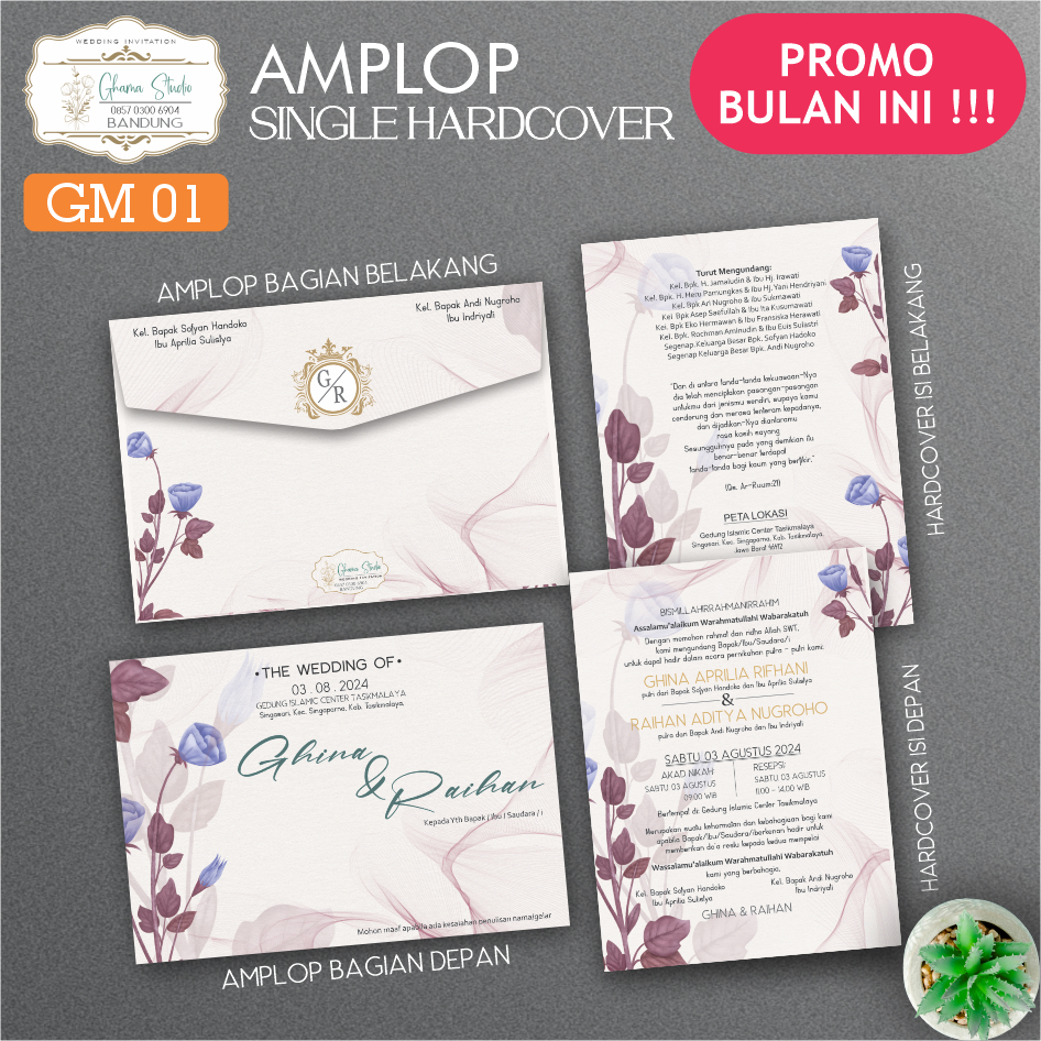 Undangan Pernikahan Hard Cover Amplop Kekinian Wedding Card Undangan Murah Undangan Bandung