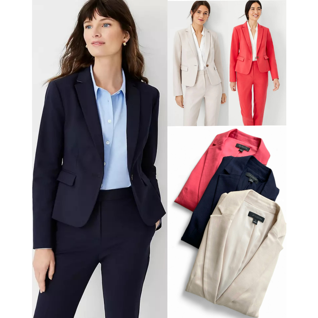 Ann taylor One Button Blazer Strecth Cotton - 5985
