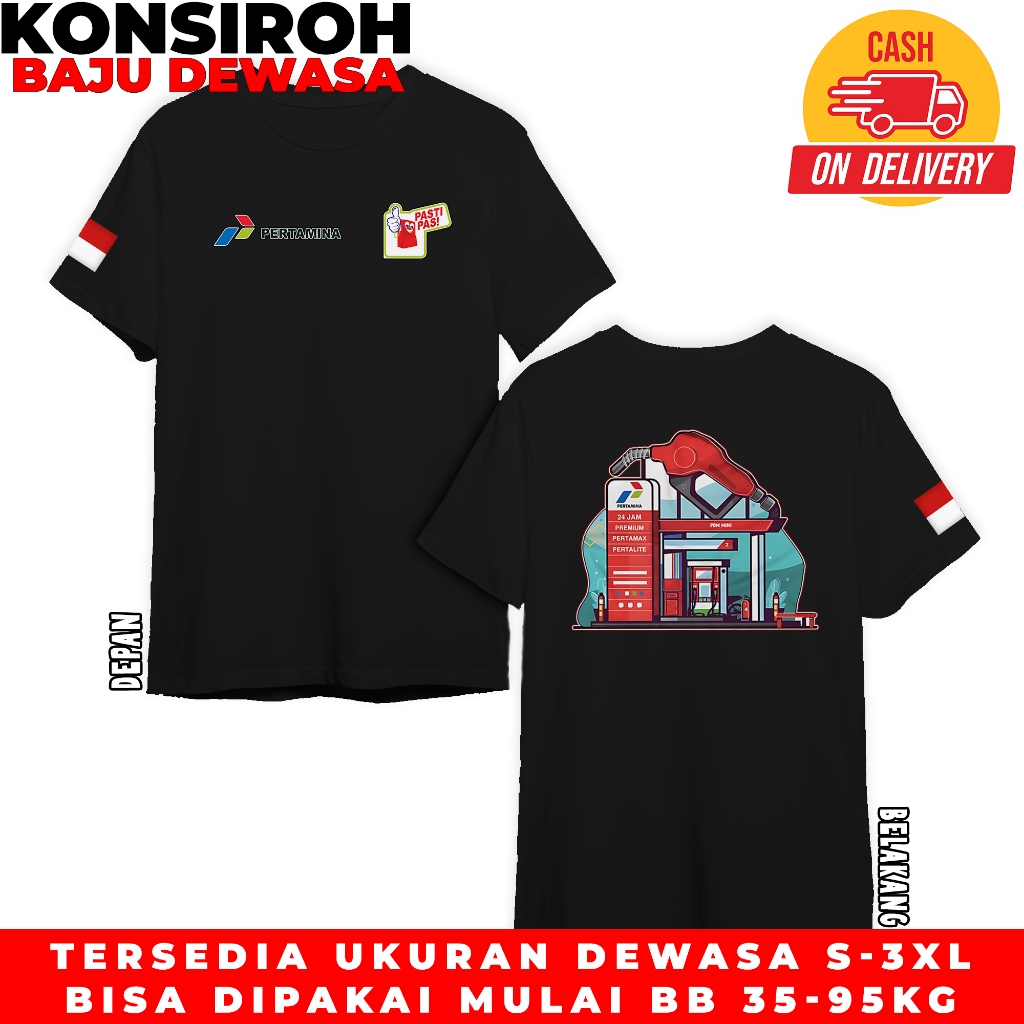 Kaos Baju Pertamina Pom Mini Pasti Bisa Tshirt Baju Dewasa Pertamina Pom Mini Pasti Bisa