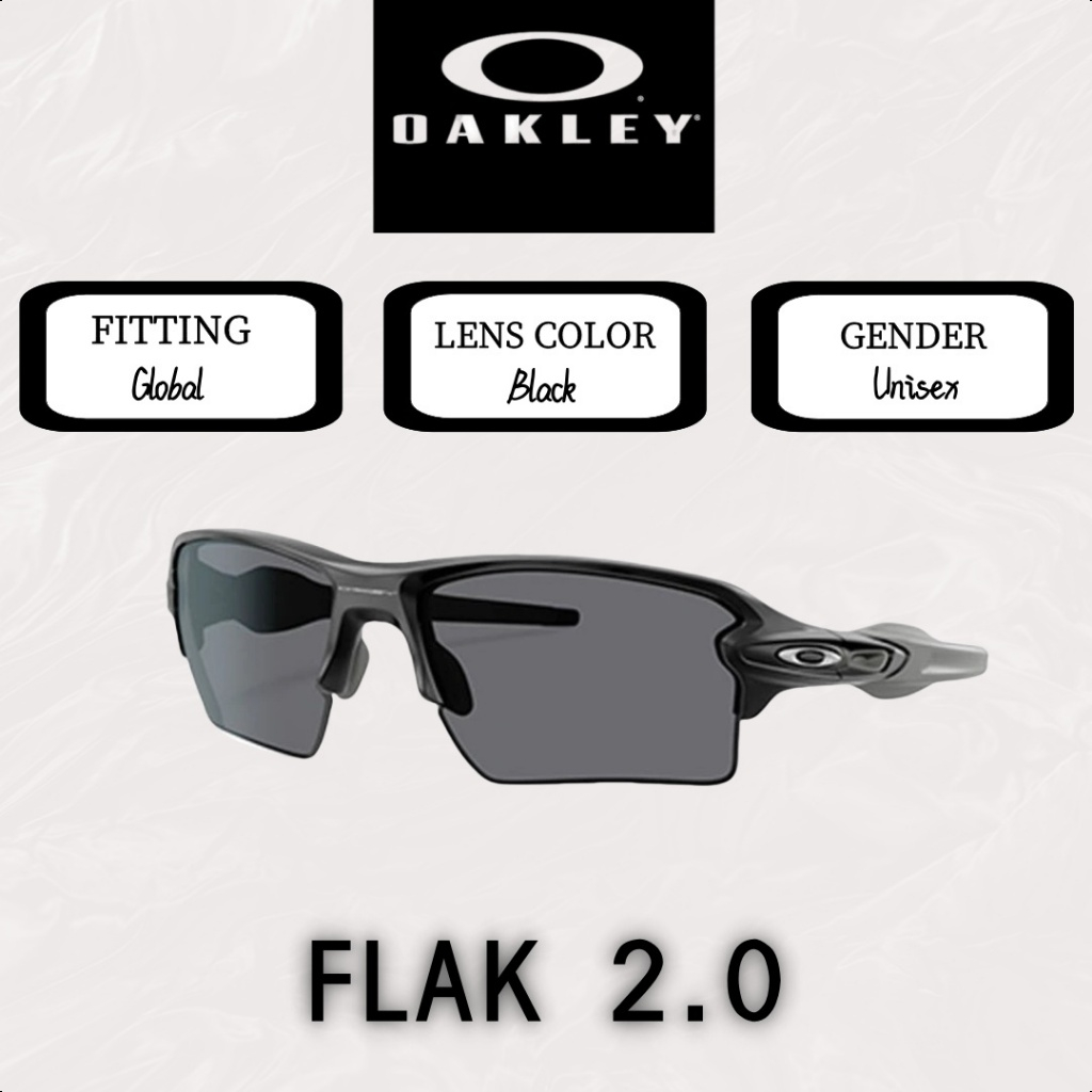 【100% ORI】Oakley Original Sunglasses Flak 2.0 OO9188 Kacamata Hitam Pria/Wanita Kacamata Hitam