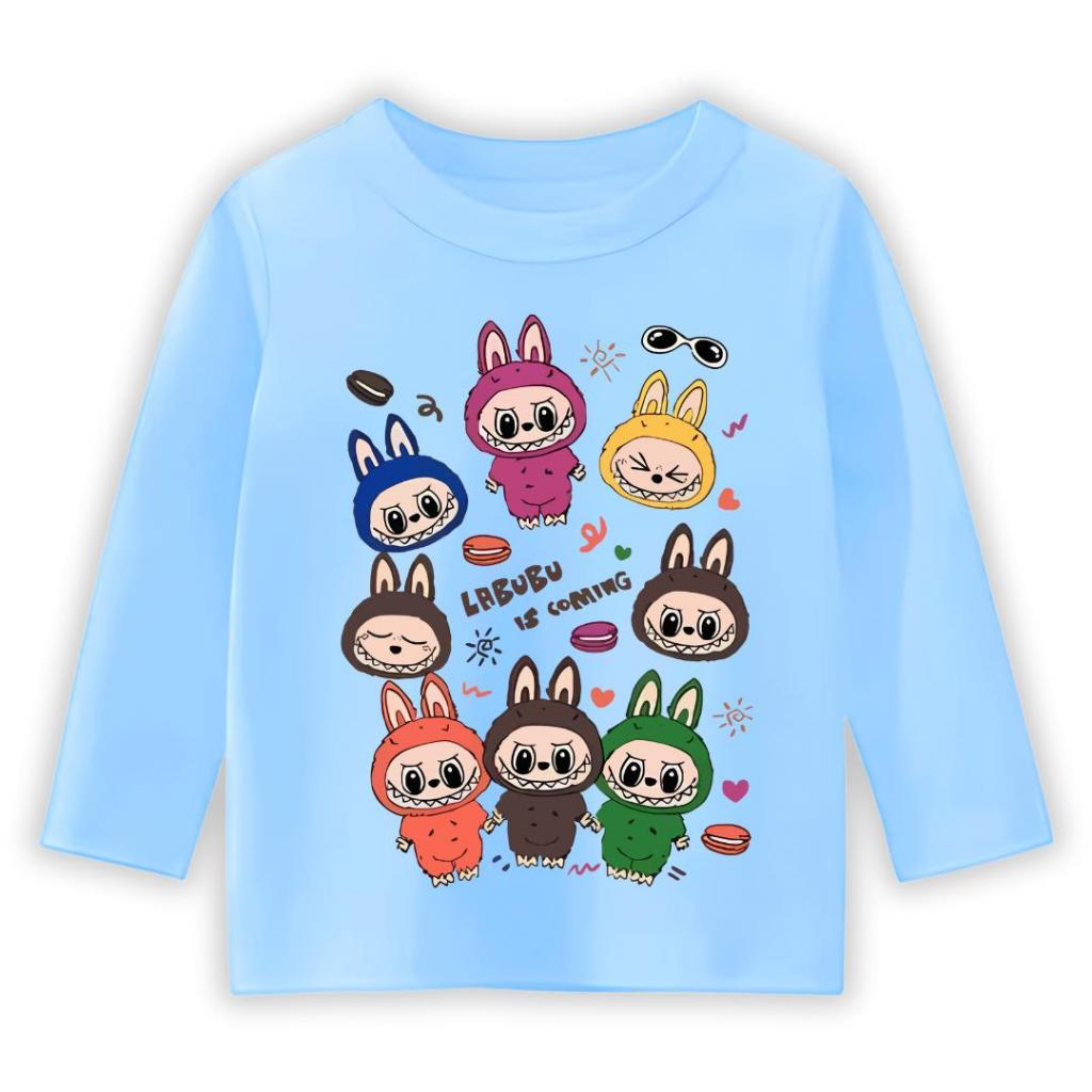 KAOS ANAK LENGAN PANJANG MOTIF LABUBU FAMILY