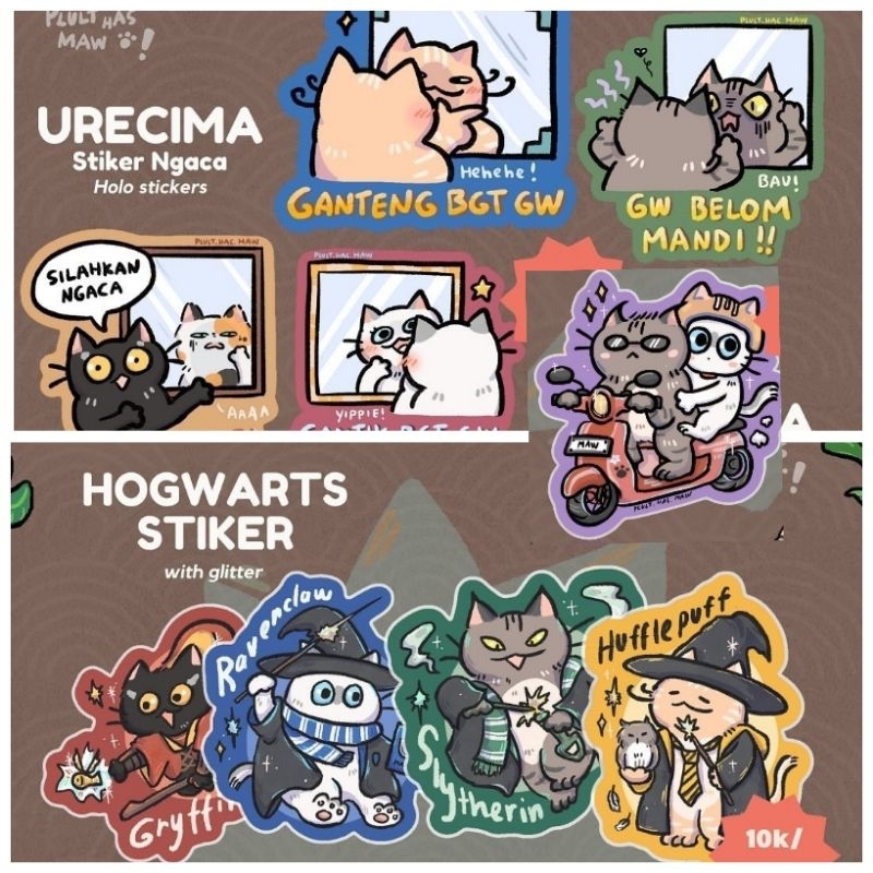 

Stiker Ngaca Urecima Kucing Lucu! Hiasan Pajangan Lucu Imut Unik Hadiah Waterproof Buat Hp tumbler Buku DIY Jurnal Kaca Pintu Dll Cat Kitty Harry Potter Revenclaw hupplepuff griffindor slytherin Kitten cute gemes