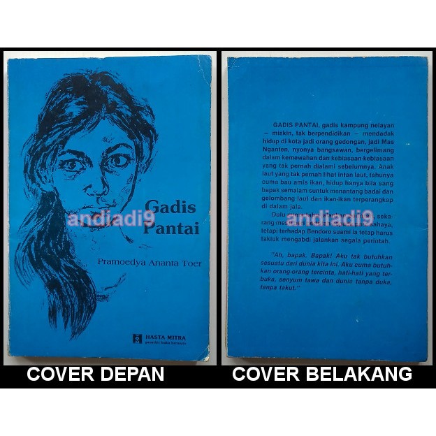 BUKU GADIS PANTAI PRAMOEDYA ANANTA TOER 2000 HASTA MITRA ORIGINAL