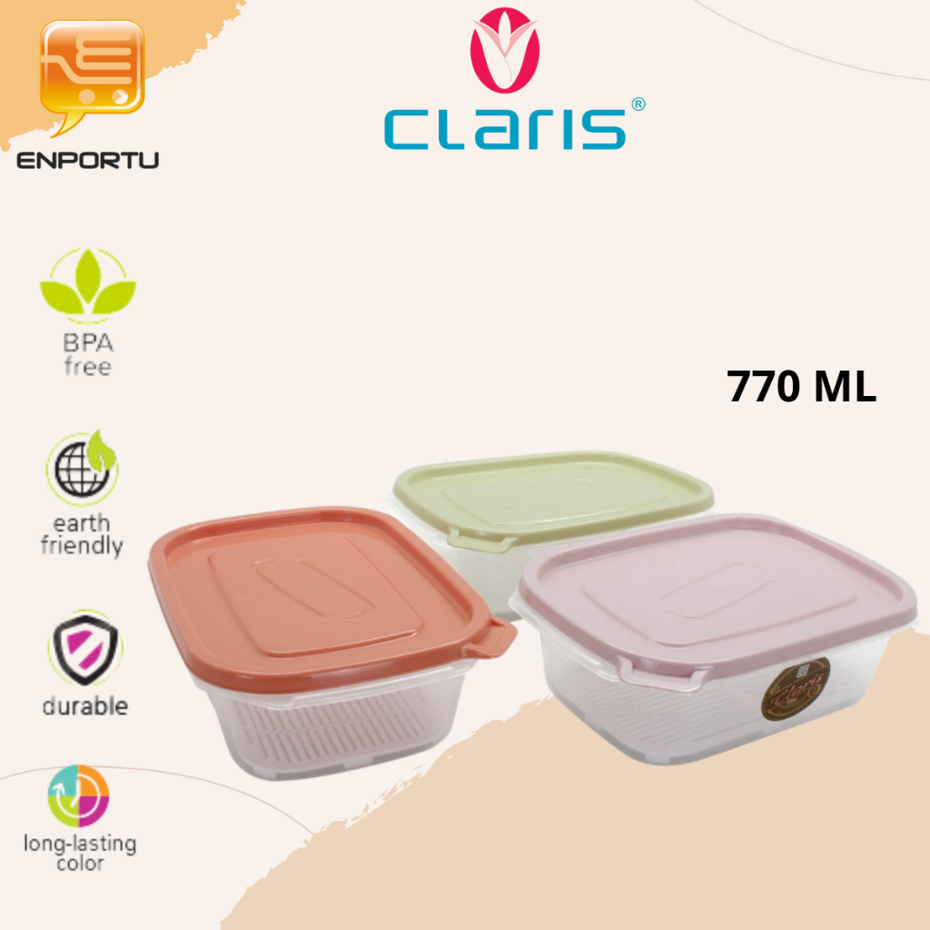 CLARIS Kotak Makan BPA Free 770ml Tempat Box Bekal Foodsaver - 2737 RE
