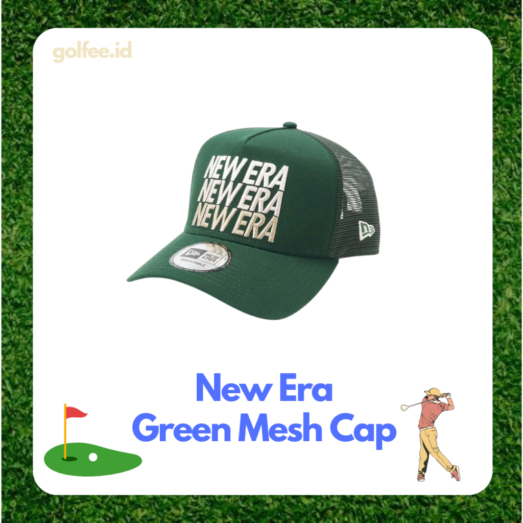 [Golf Acc, Golf Cap] New Era Green Mesh Trucker Cap
