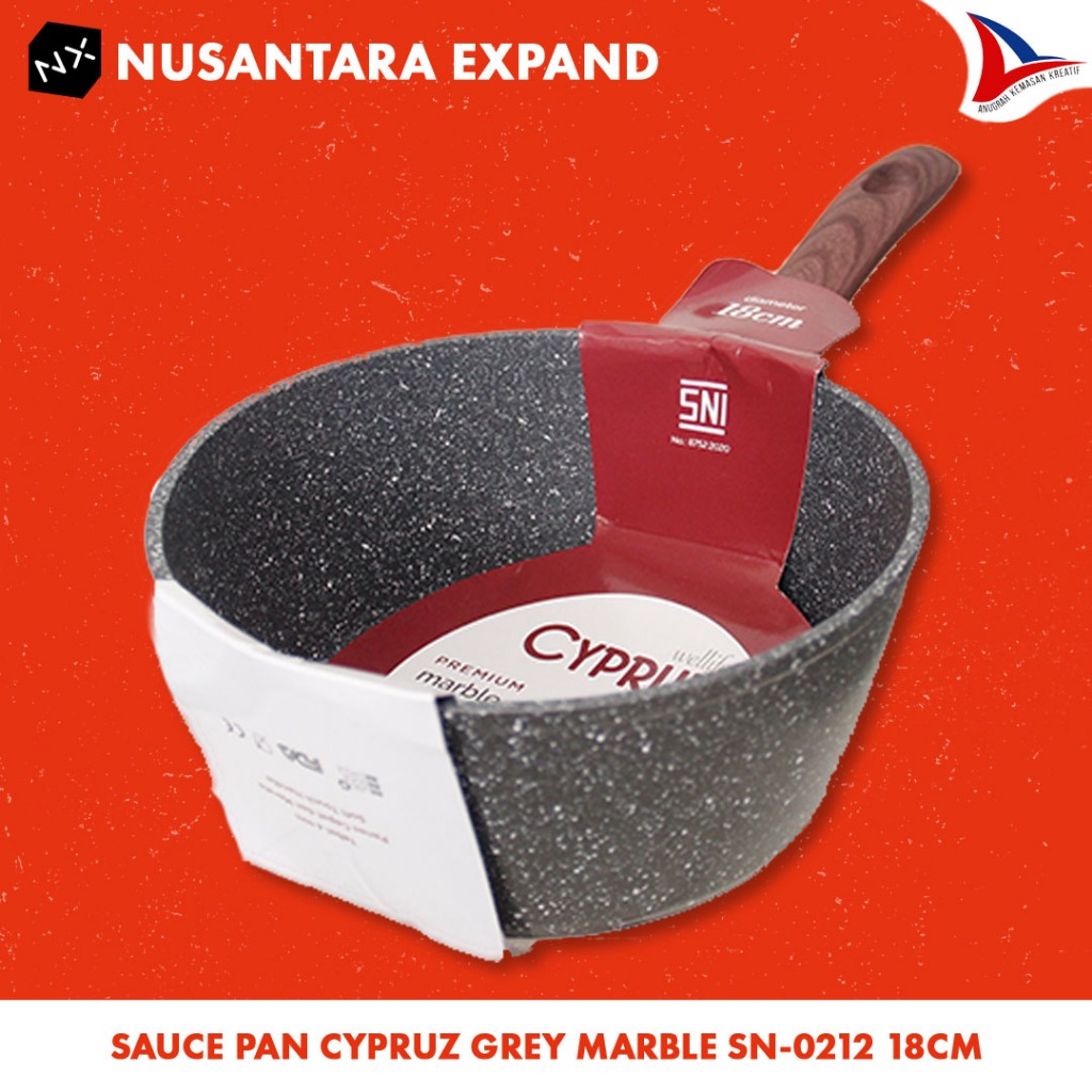 Sauce Pan Cypruz Grey Marble Sn-0212 18cm