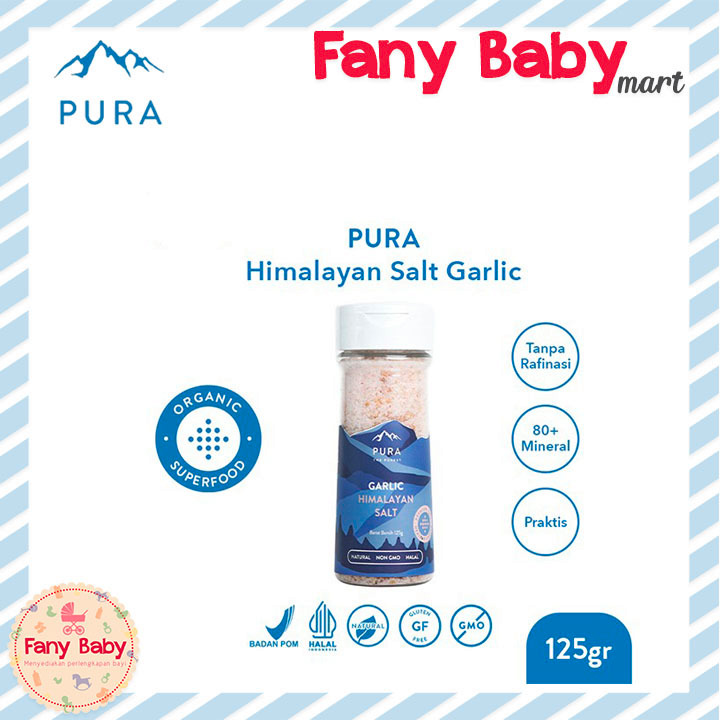 

PURA HIMALAYA SALT GARLIC 125GR | GARAM HIMALAYA ( GARAM ORGANIK )