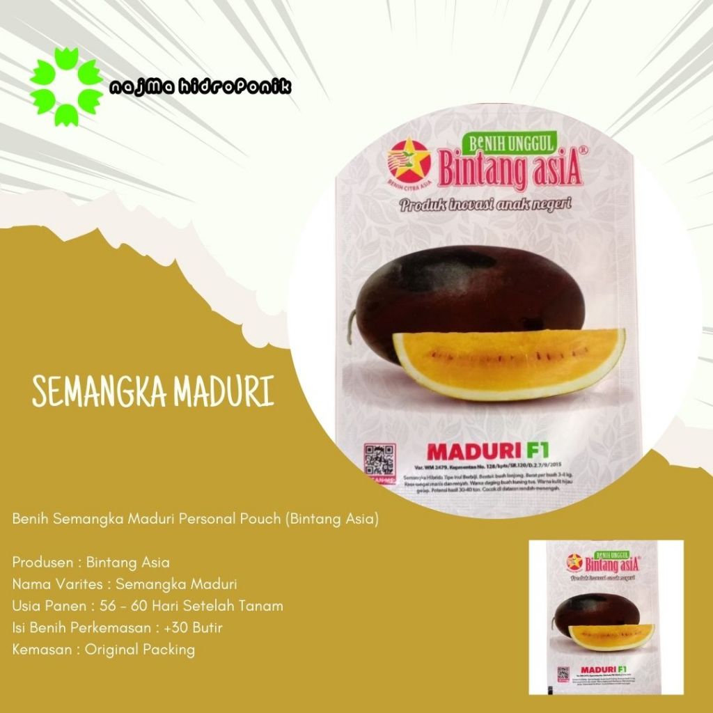 Benih Semangka Maduri Pouch (Bintang Asia)