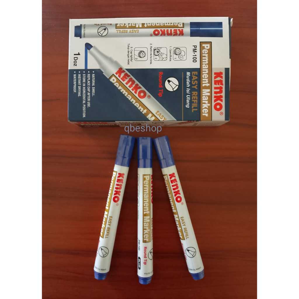 

Spidol Permanen Kenko PM-100 - Biru/ pcs (satuan)