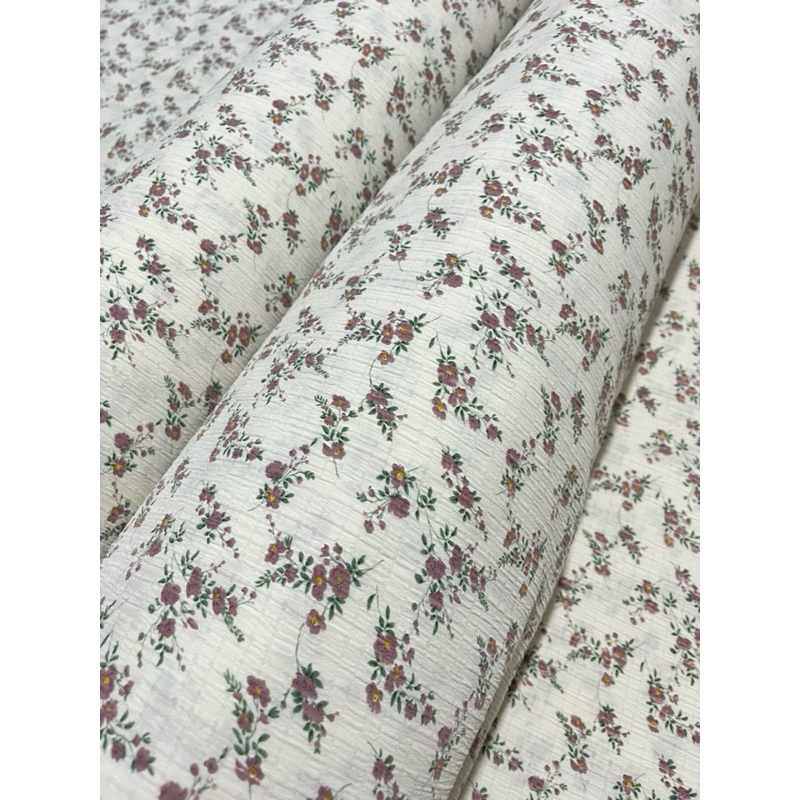 KAIN CRINKLE MOTIF BUNGA AURORA