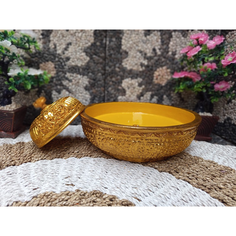 Bokor fiber motif slaka premium uk 32 cm