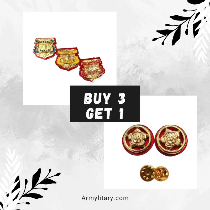 harga promo buy3 get1 (gada Pratama madya utama + pin kerah)