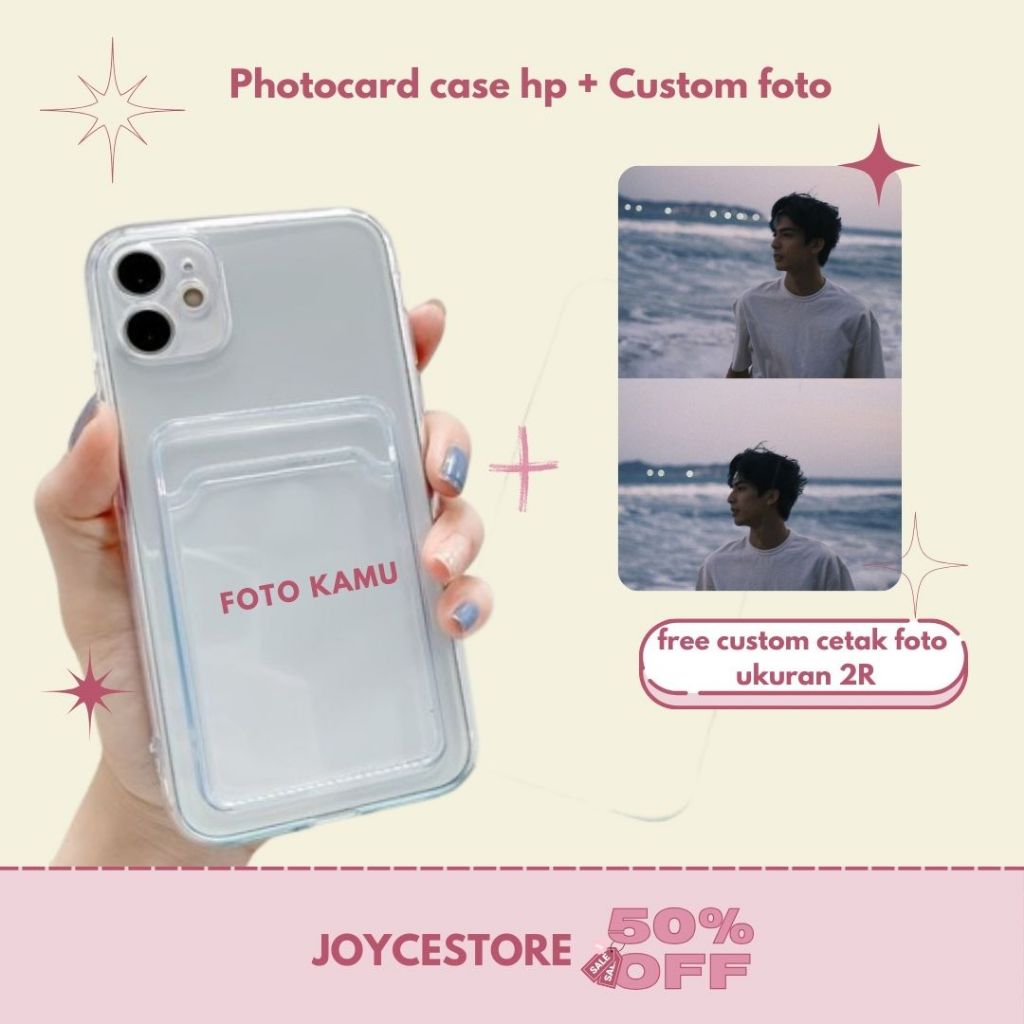 Photocard Case Free Custom Foto 2R For Samsung A16 A06 TERBARU All Type Smartphone Slot Card Case