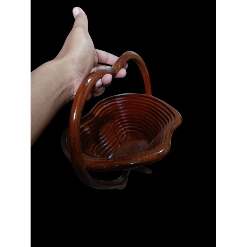 keranjang buah kayu jati #tempat buah