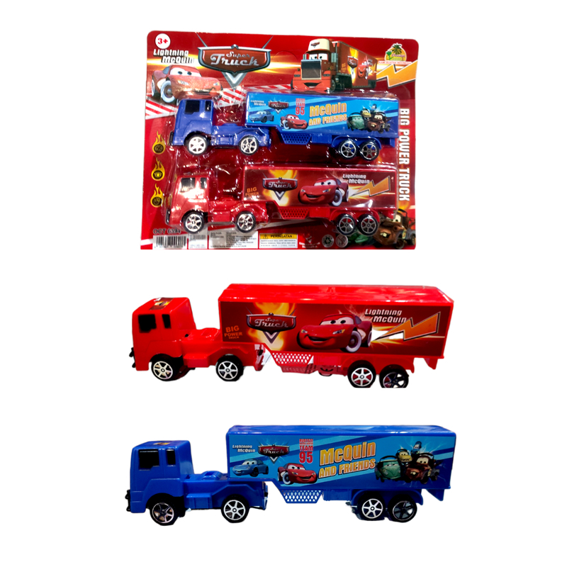 Mainan anak mobil McQueen Big Power Truck / Mainan anak mobil kontainer isi 2pc terlaris kode OCT639