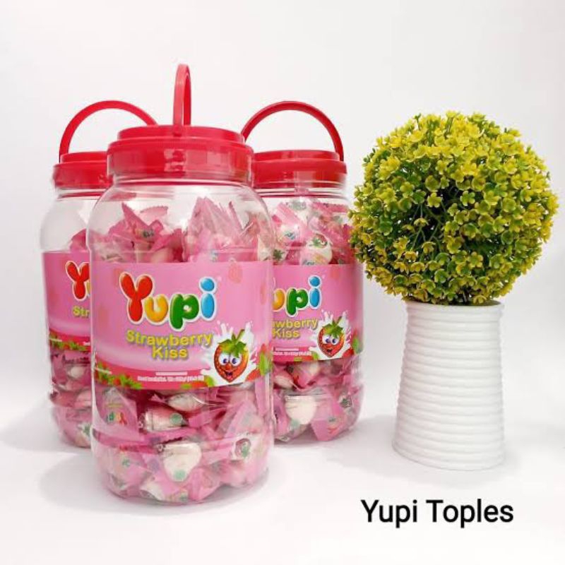 

permen yupi kiss jar 300 gram isi 125 pcs