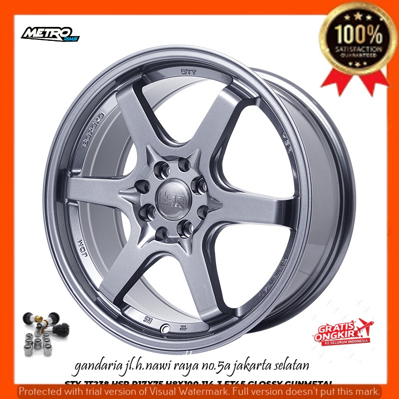 VELG PELEK RACING R17 RING 17 UNTUK MOBIL VIOS JAZZ SIGRA LIVINA FREED SIRION DLL HSR STY