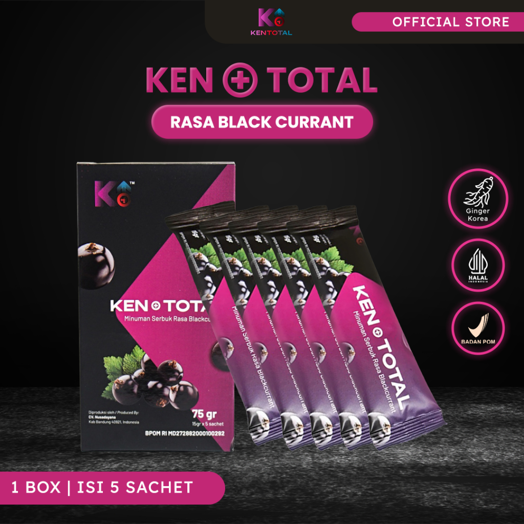 

Ken Plus Total - KenPlus Total - Ken + Total - Minuman Serbuk Rasa Blackcurrant Penambah Stamina Pria