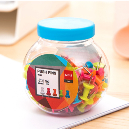 

Deli - Push Pins Colour / Paku Pin Kertas Mading E-0054