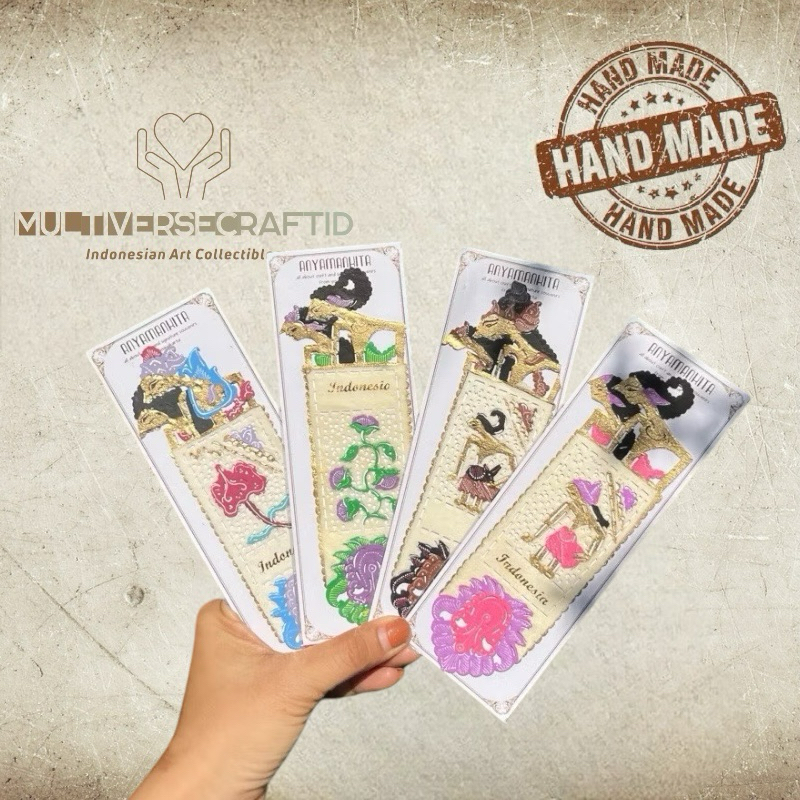 

MULTIVERSECRAFTID Souvenir pembatas buku wayang kulit alusan PREMIUM / Bookmark oleh oleh khas jogja indonesia