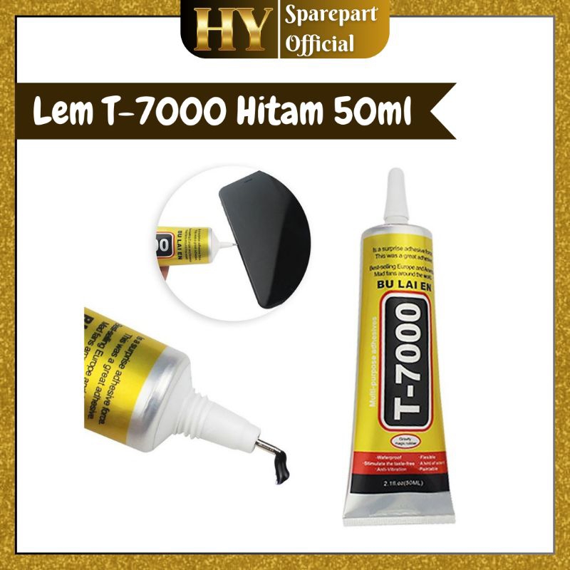 

HY - Lem hitam BU LAI EN T7000, lem reparasi perekat Resin epoksi 50ML layar LCD ponsel T7000
