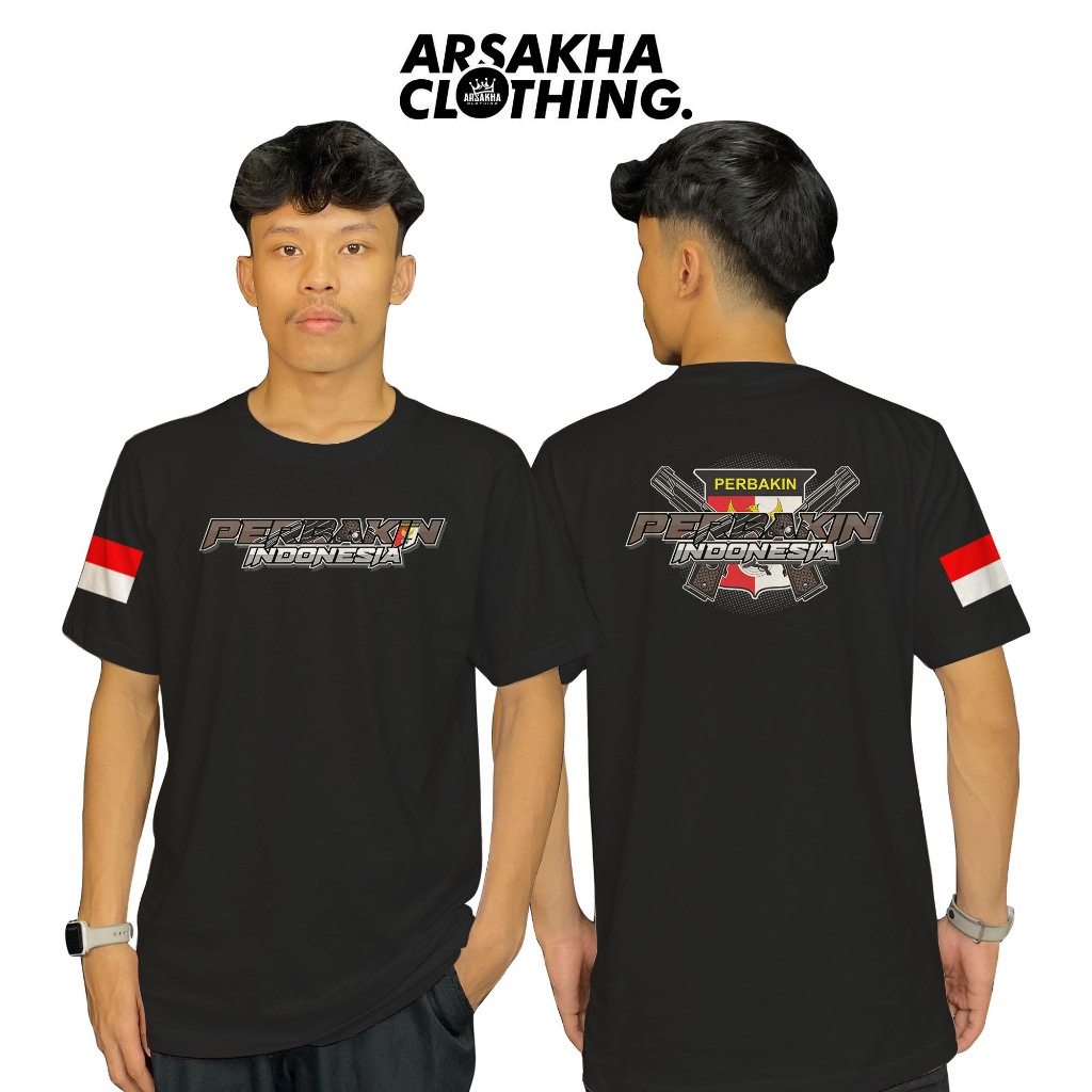 Kaos Perbakin Indonesia Pistol v2 Baju Distro Katun Combed 30s by Arsakha Clothing
