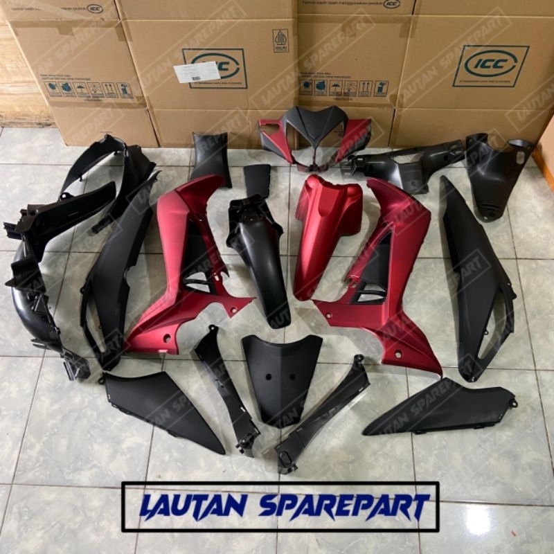Full Body Kasar Halus Honda Supra X 125 Batman Merah doff