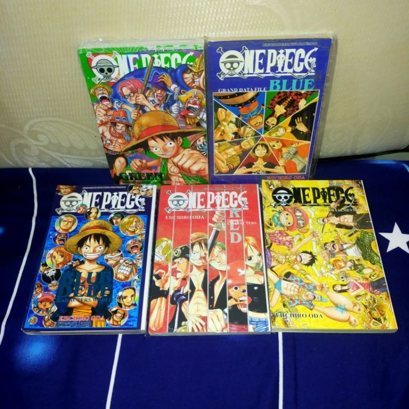 Komik One Piece Yellow, Green, Blue, Red, Blue Deep Databook Set