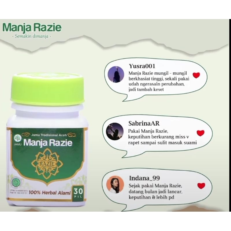 GRATIS GIFT Manjakani razie herbal isi 60 ORI 100%. herbal pelancar haid, menghilangkan keputihan