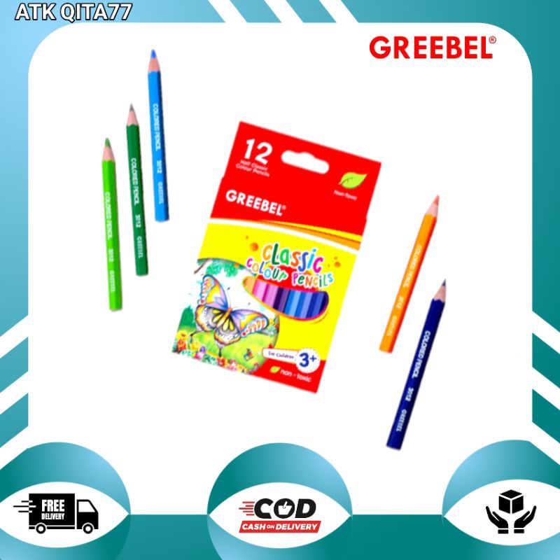 

Greebel Classic Colour Pensil 3012 / Greebel Pensil Warna Kecil 12 Pcs Warna - Coloring Aman Untuk Anak