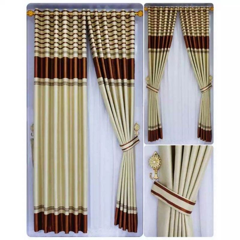 gorden smokring kain blackout curtain Curtain Tirai dekorasi rumah, untuk ukuran jendela/pintu 40cm 