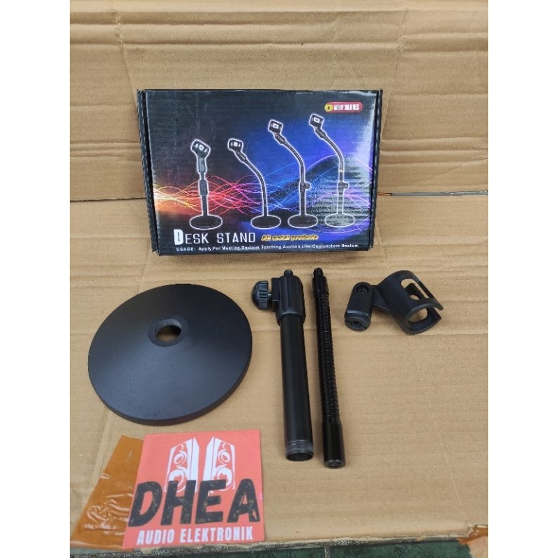 Stand Cagak Mic Pendek Tekuk Stand Mimbar Meja Stand Microphone Stand Mic Tekuk Full Besi