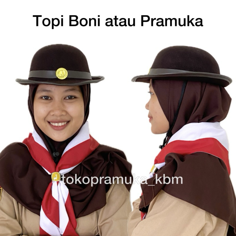 

Topi Boni/Topi Pramuka Putri | Laken Rajut | Penggalang dan Penegak