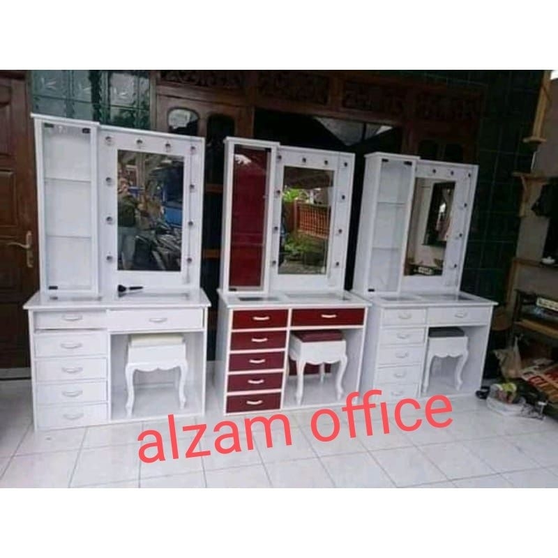 MEJA RIAS KAYU JATI TERBARU / MEJA RIAS LAMPU LED / MEJA RIAS MINIMALIS / MEJA RIAS MODEREN