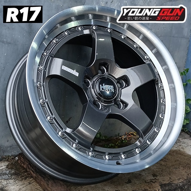velg racing ring 17 mobil civic suzuki xl7 xpander innova hsr bob r17 x7,5/8,5 lubang 5x114 semarang