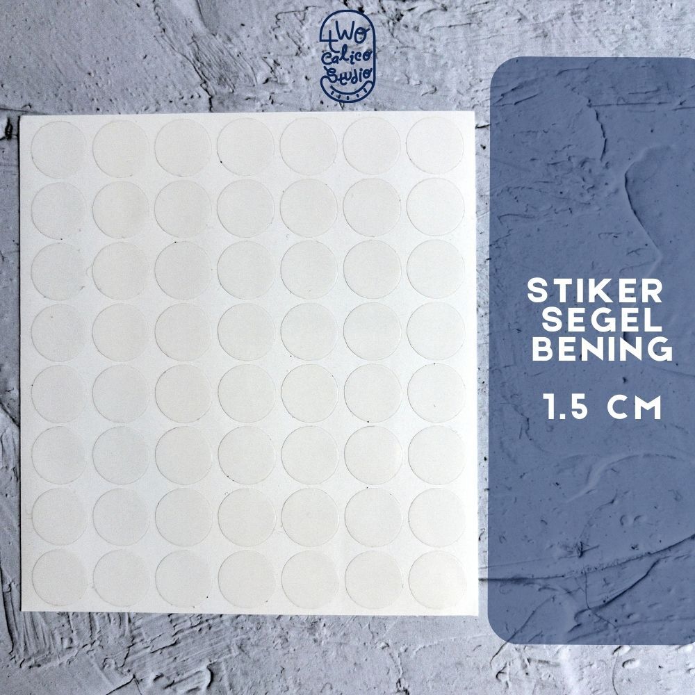 

Sticker Circle Bening 1.5cm Segel Tempel Bulat Transparan Lingkaran Stiker Cutting Hampers Amplop