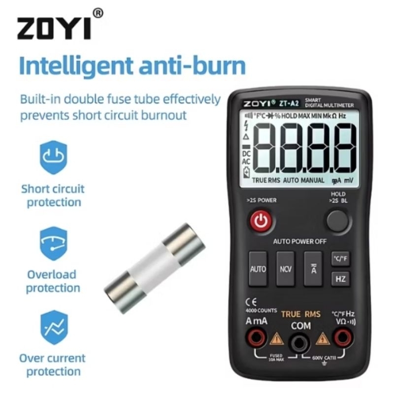ZOYI ZT-A2 Digital Multimeter Intelligent Avometer