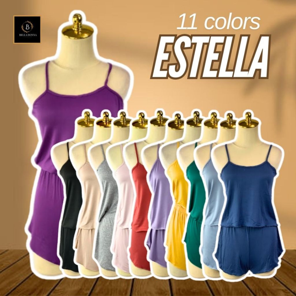 belladonna_id [COD] Piyama Lingerie ESTELLA Wanita Dewasa Sexy Anggun baju tidur malam santai Set Wa