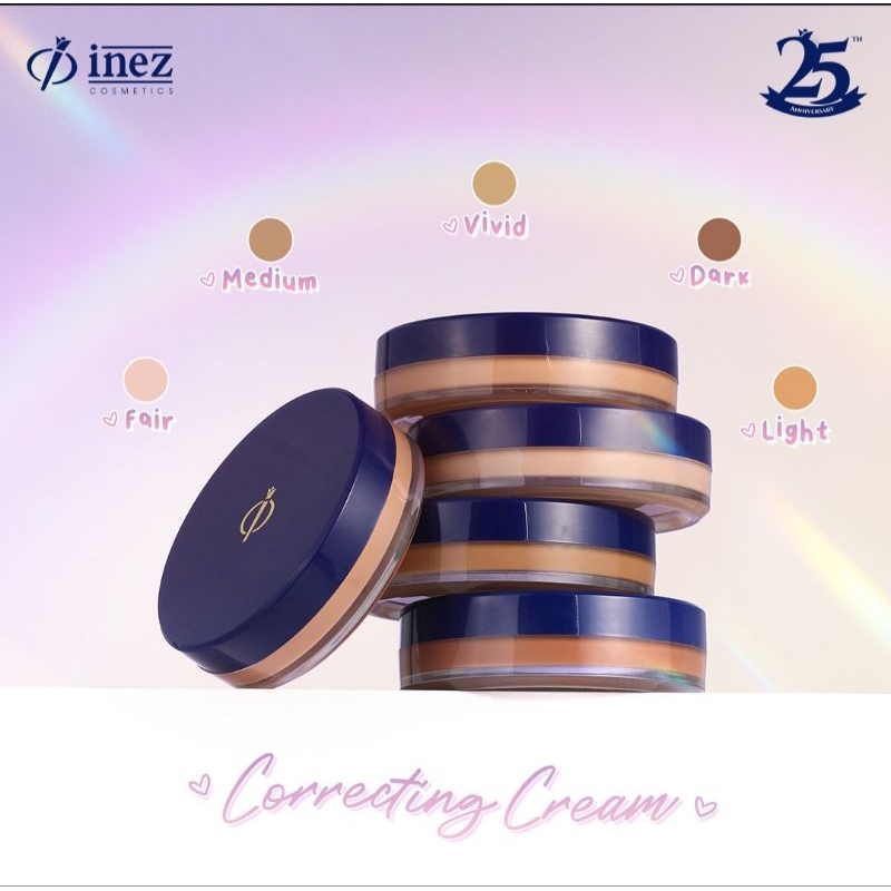 paket correcting cream Inez 5 shade
