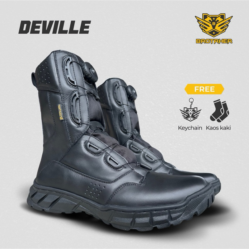 BROTRHER Fitgo Deville Full Kulit Sepatu Pdl Tali Putar