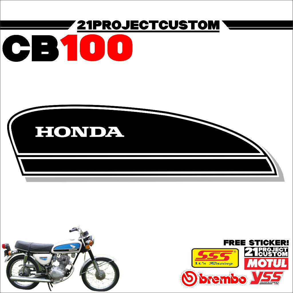 04 STRIPPING LIST HONDA CB 100 - STICKER TANKI CB 100