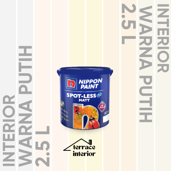 Cat Tembok Nippon Paint Spotless Plus Matt Interior Warna Putih 2.5 Liter