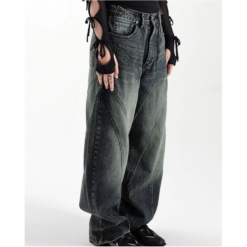 Baggy jeans line up snow washed catha