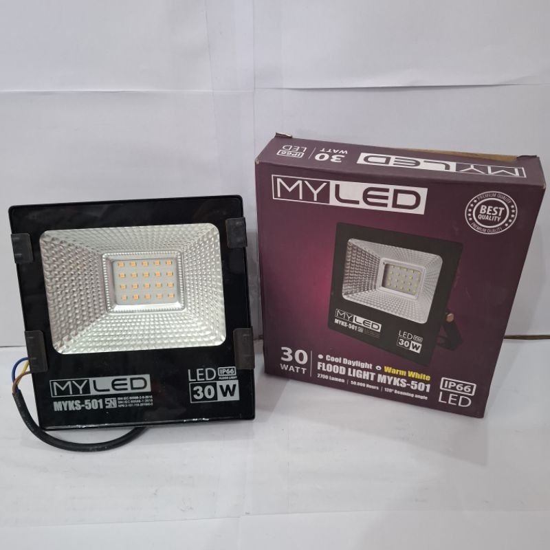 MYLED  Flood Light Lampu Tembak Lampu LED Sorot 30 Watt Ip66 Lampu Sorot Murah Terang