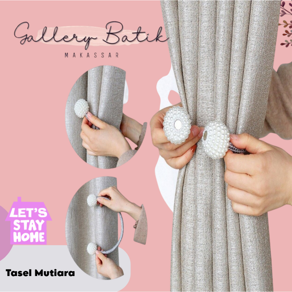 TALI GORDEN MAGNET/PENGIKAT TALI GORDEN DEKORASI JENDELA MAKASSAR TERMURAH [[Gallery Batik Makassar]